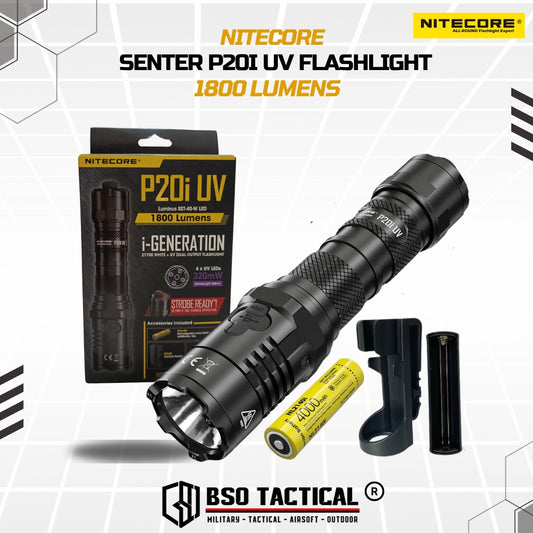 NITECORE Senter UV Ultraviolet Flashlight SST-40-W 4xUV LED 1800Lumens - P20iUV