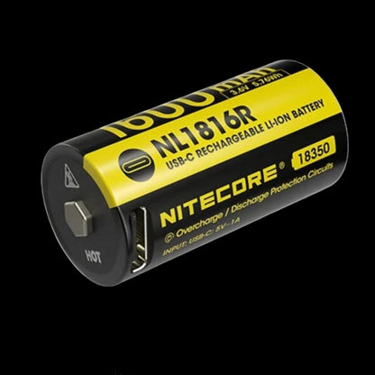 NITECORE Baterai Rechargeable 18350 Li-Ion 3.6V 1600mAh - NL1816R