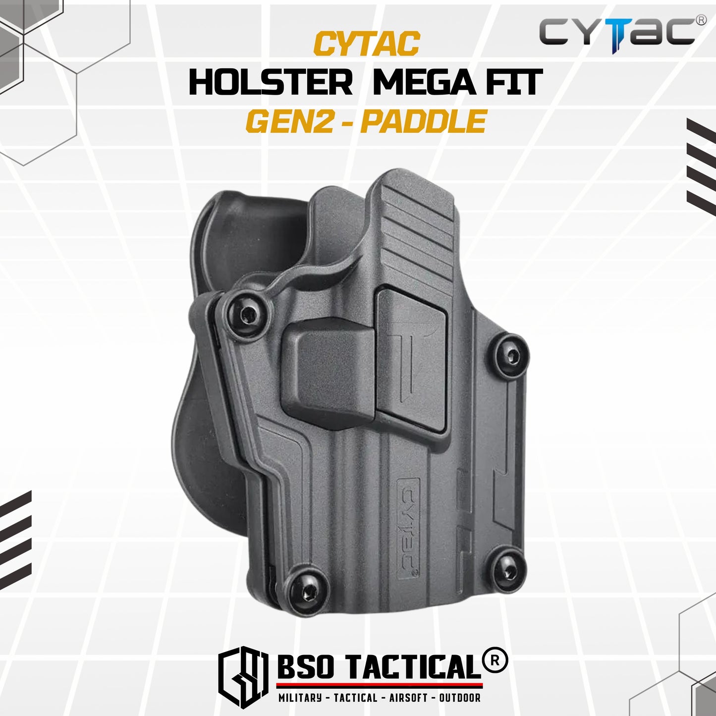Holster Cytac Mega Fit Gen2 Compact Universal Right Hand ORIGINAL - Belt Clip / Paddle
