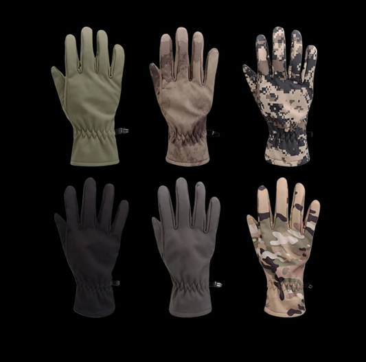 Sarung Tangan Thermal Outdoor Glove Sharkskin Softshell Sport Camo Full Finger Waterproof Windproof Fleece Bahan Nylon Polyester Polar Hangat