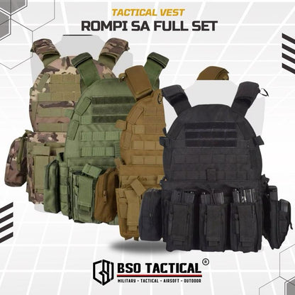 Rompi Outdoor Sport SA Vest Protection Body Armour Combat Full Set Outdoor