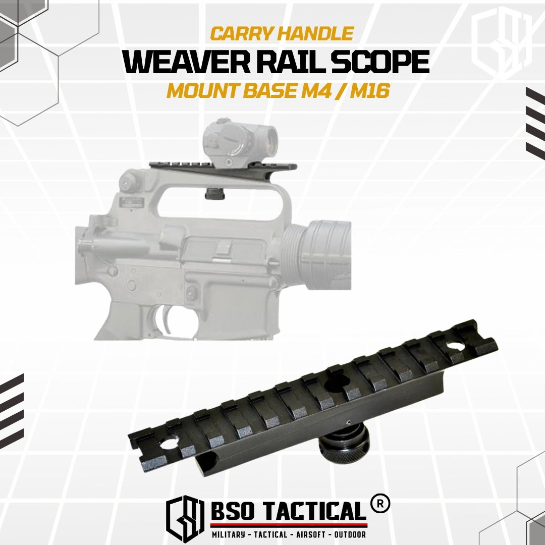 Carry Handle weaver Rail Scope Mount Base M4/M16 Picatinny Rail 20mm
