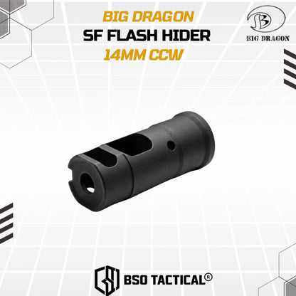 Big Dragon Tactical SF Style Flash Hider 556k 14mm CCW Full Steel AEG