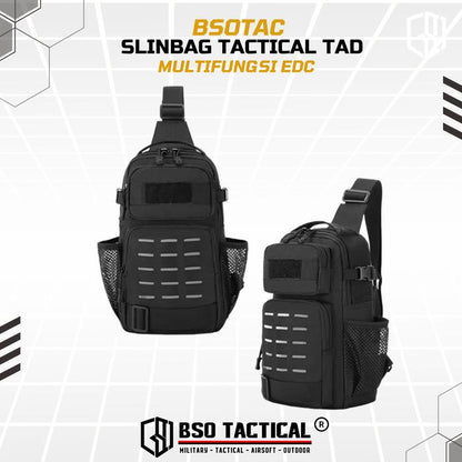 BSOTAC Tas Selempang Tactical Sling Bag EDC Casual Day Pack Laser Cut New Model dengan Kapasitas Besar dan Sistem MOLLE untuk Aktivitas Outdoor - Portable