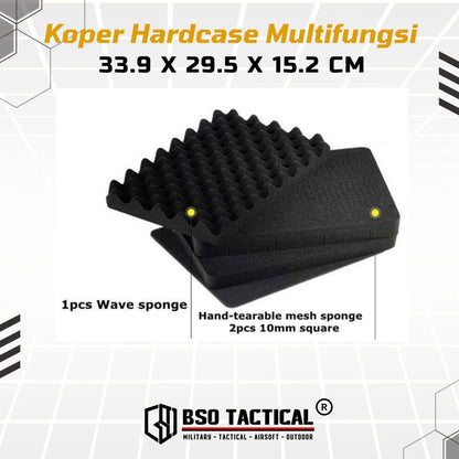 Koper Hardcase Multifungsi Tactical Case Precut Foam 33.9 x 29.5 x15.2
