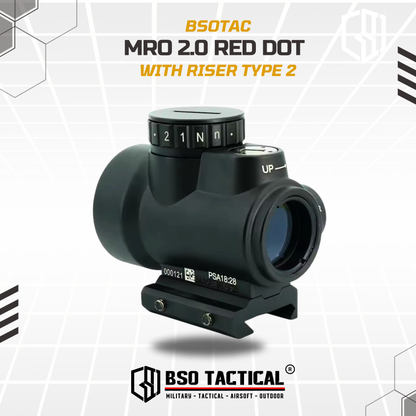 Red Dot Scope MRO Style 2 MOA with Riser Type 2 Full Metal Picatinny FREE Killflash