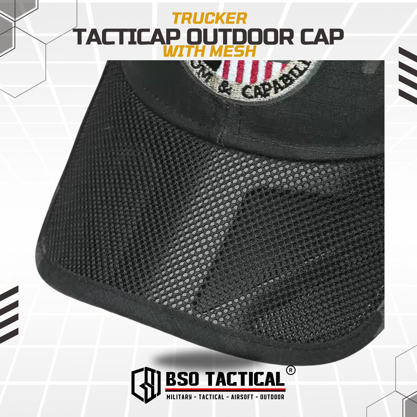 Eagle Embroidery Trucket Outdoor Tactical Mesh Cap Camouflage Hat Allsize