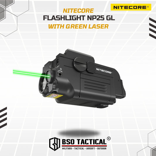 NITECORE NPL25 GL Green Laser Tactical Compact Flashlight 900LM Green Laser ORIGINAL