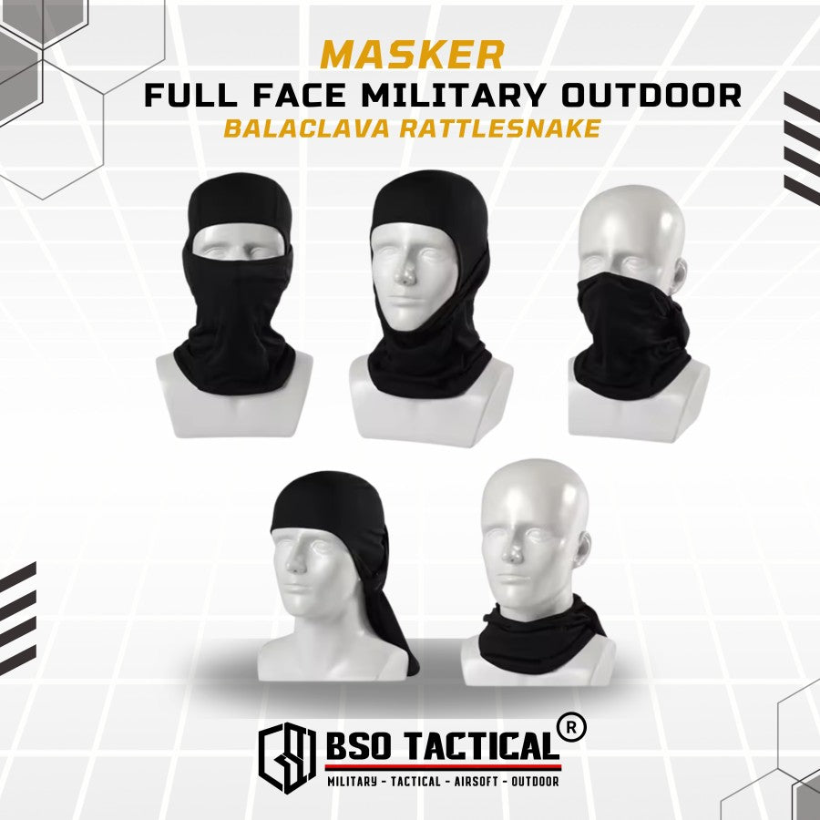 Masker Balaclava Rattlesnake Full Face Tactical Outdoor Mask