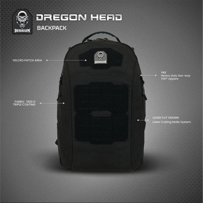 Tas Ransel Tactical Durhaim Dregon Head Outdoor EDC Backpack - ORIGINAL