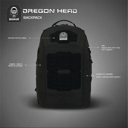Tas Ransel Tactical Durhaim Dregon Head Outdoor EDC Backpack - ORIGINAL
