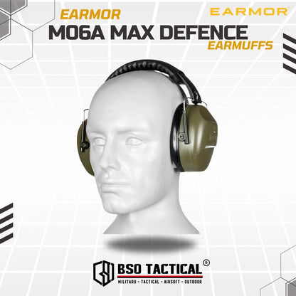 Earmor M06A Hearing Protection Max Defense Tactical Safety Earmuff
