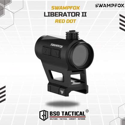 Swampfox LIBERATOR II Tactical Red Dot with Low and High Riser Picatinny