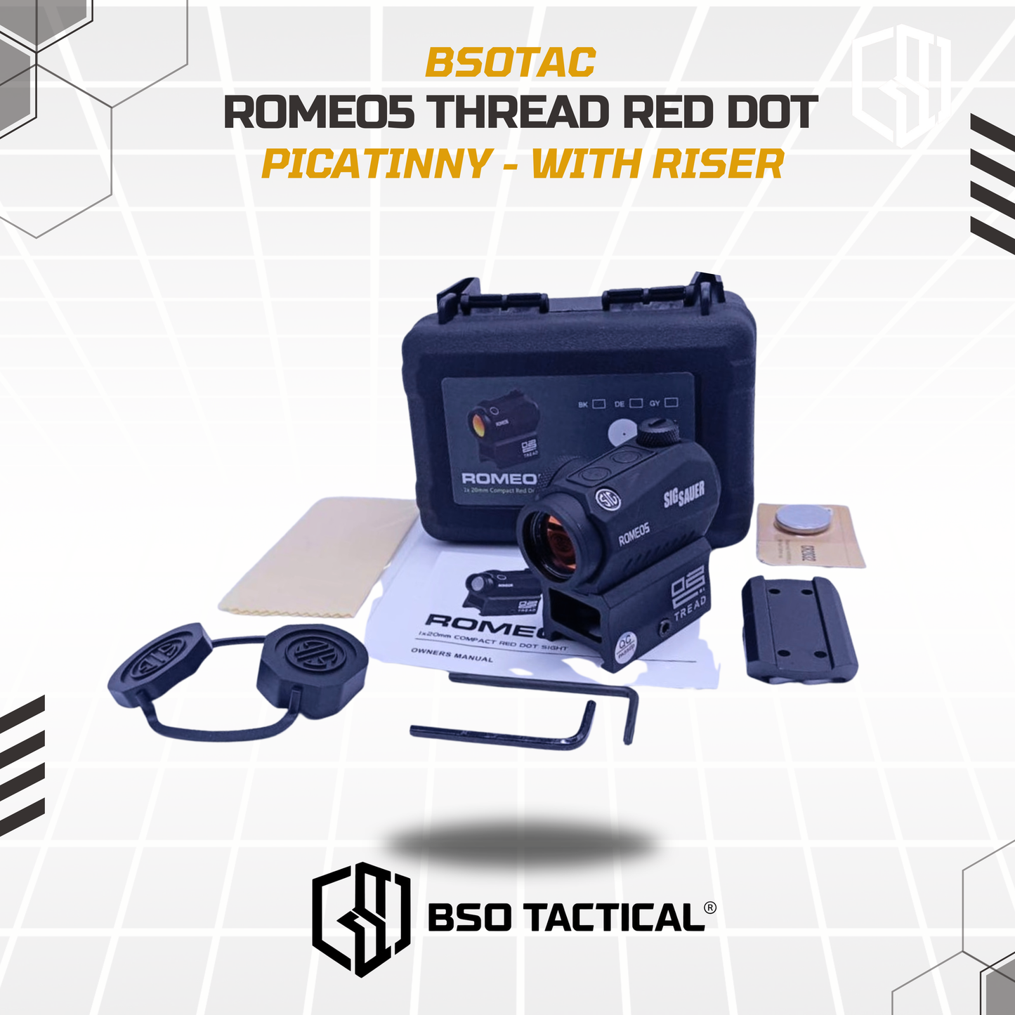 Red Dot Scope Romeo 5 Tread 2MOA Riser Low Mount CNC Picatinny