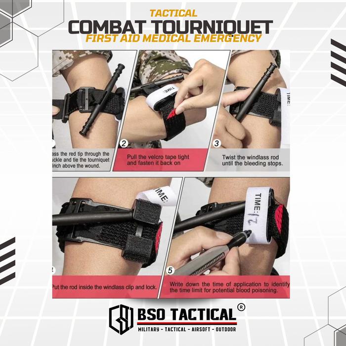 Turniket Emergency Tourniquet Strap – Gear Pertolongan Pertama Outdoor Alat Bantu Pertolongan Darurat