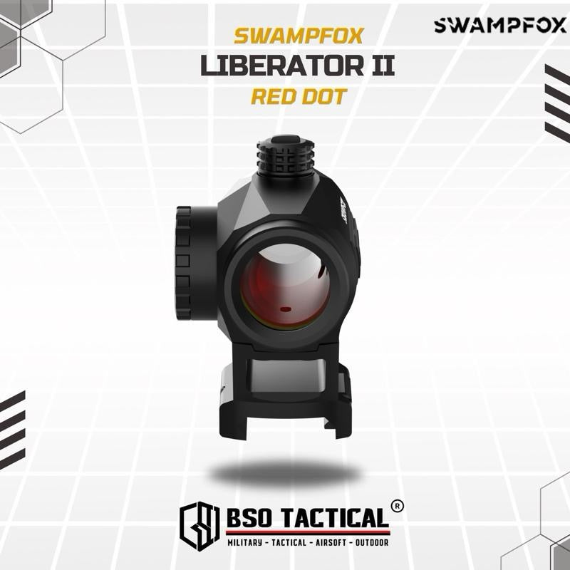 Swampfox LIBERATOR II Tactical Red Dot with Low and High Riser Picatinny
