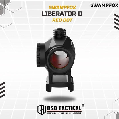 Swampfox LIBERATOR II Tactical Red Dot with Low and High Riser Picatinny