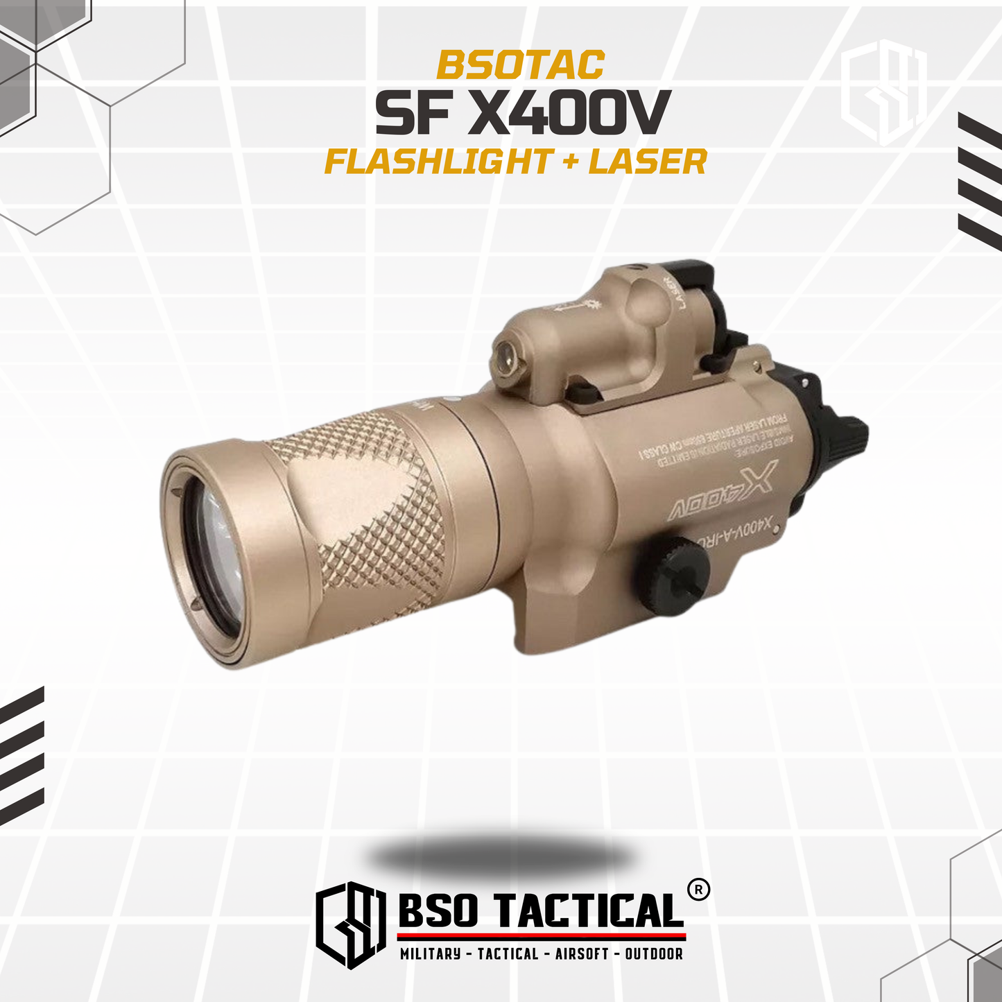 SF X400V 500 LM Tactical LED Flashlight IR Light Combo Laser
