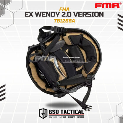 FMA Helmet EX Wendy TWF 2.0 Rail Thick Version Olahraga Outdoor Multifungsi