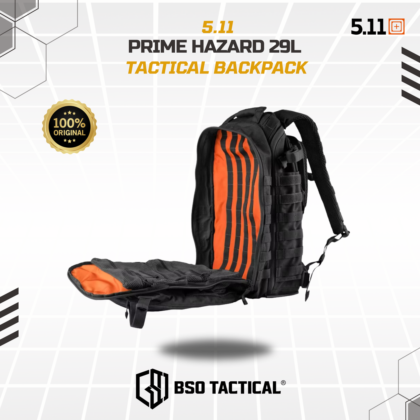 Tas Ransel 5.11 Hazard Prime 29L Tactical Outdoor Backpack Multi Storage - ORIGINAL