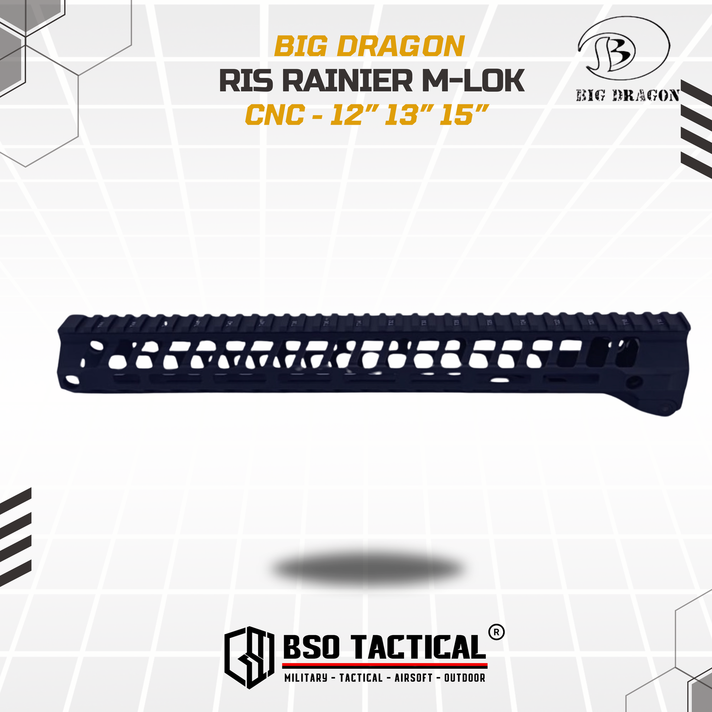 BD Tactical RIS MLOK Rainier Arm SWITCH 556 AR 15 Handguard - 12” 13” 15”