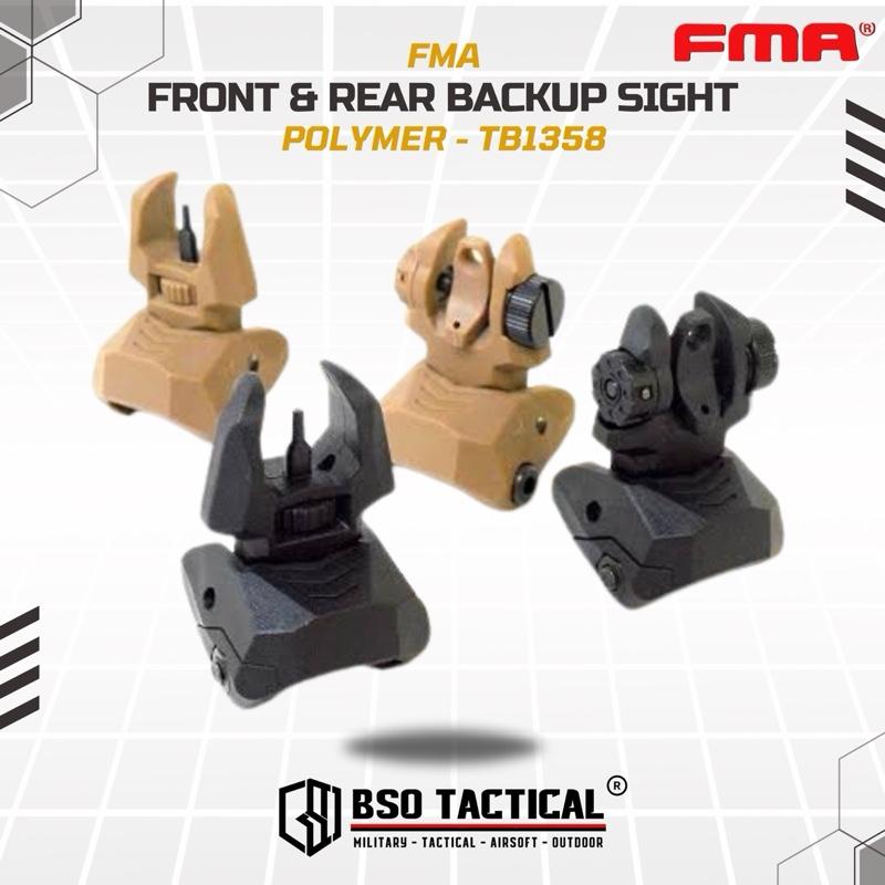 Pisir Lipat FMA Front Rear Backup Sight Polymer Picatinny 20mm TB1358
