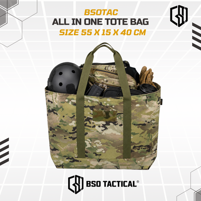 BSOTAC All in One Tote Bag EDC Outdoor Bag Multifungsi