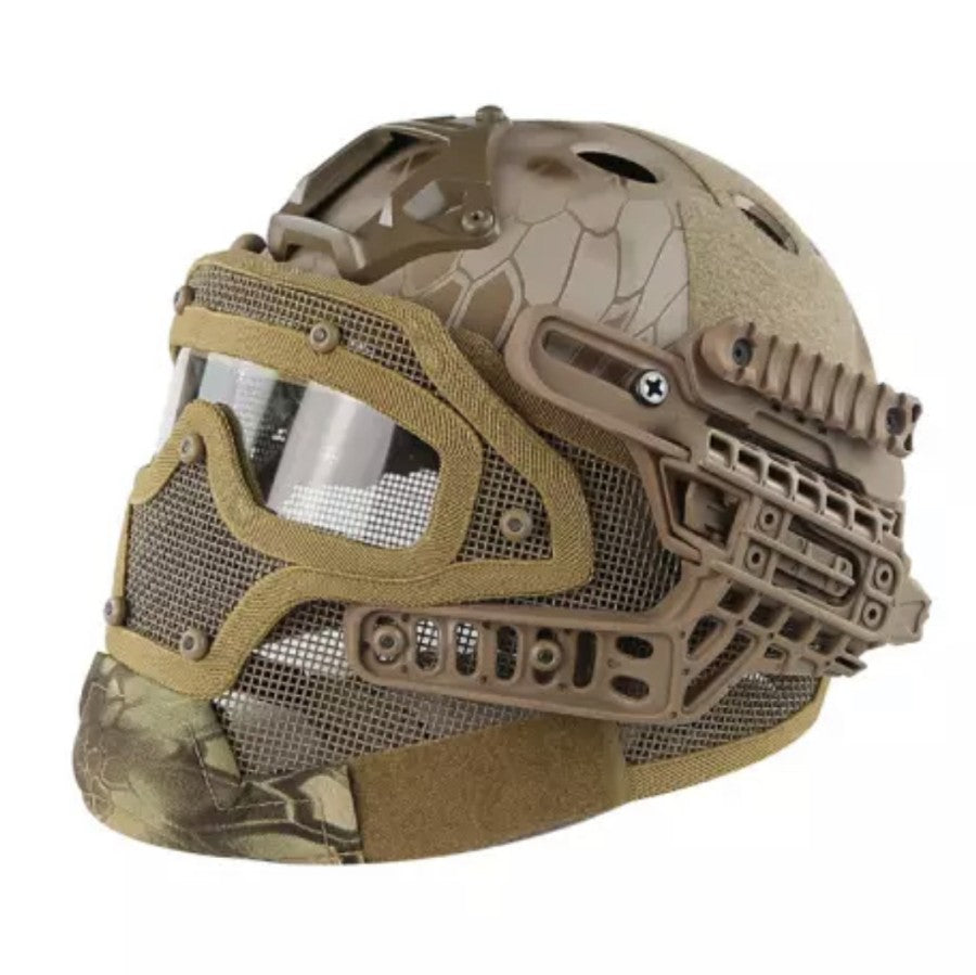 Helm Tactical Emerson G4 Full Gear Face Protection Mask Goggle Ori