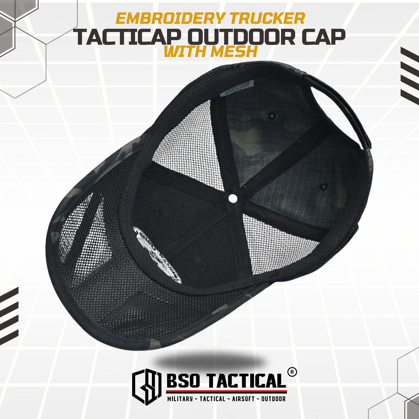 Eagle Embroidery Trucket Outdoor Tactical Mesh Cap Camouflage Hat Allsize