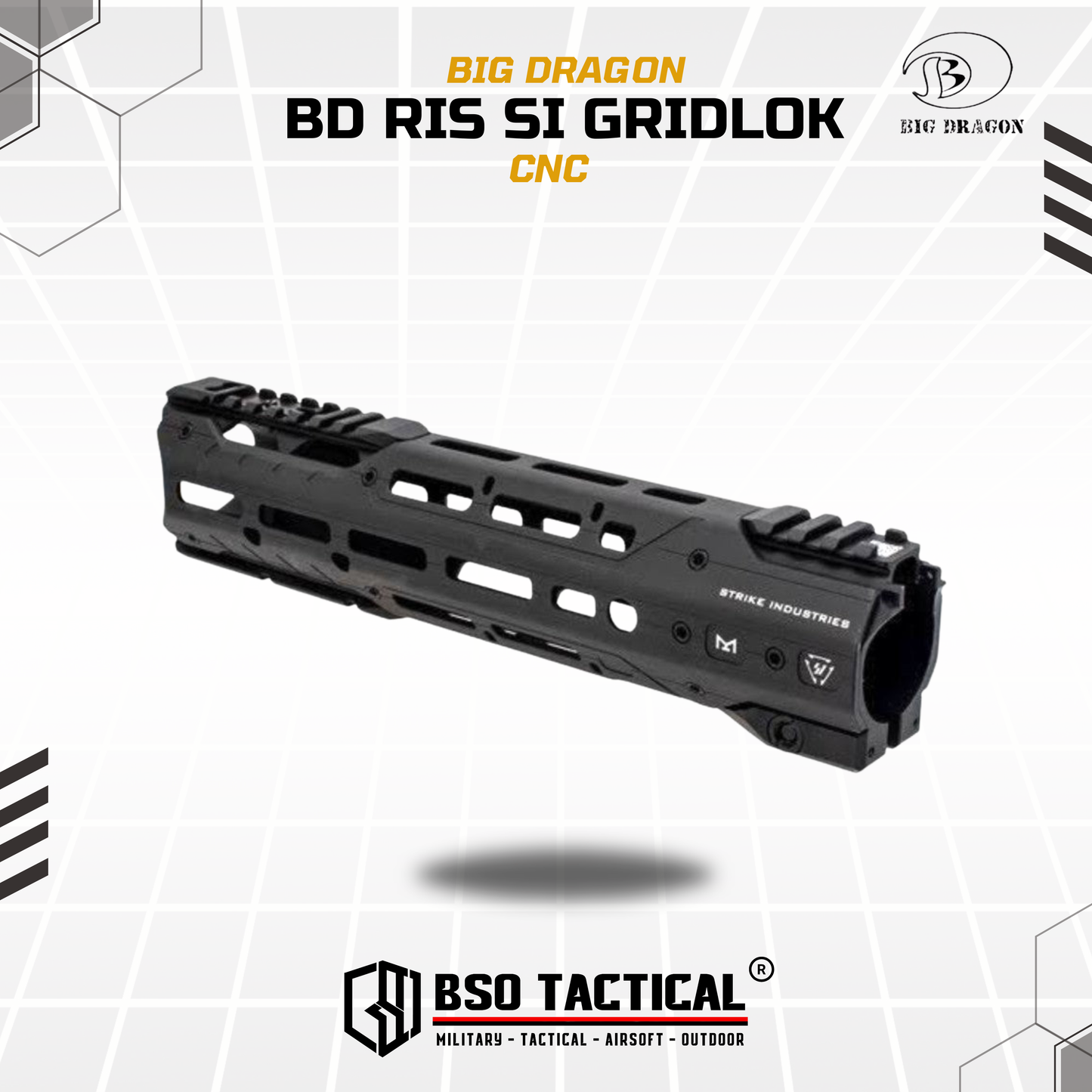 RIS SI Gridlok Handguard Complete CNC Full Metal Marking
