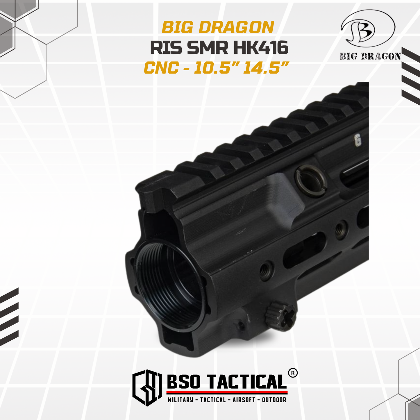 BD RIS Tactical Handguard HK416 SMR Style Full Metal Toys