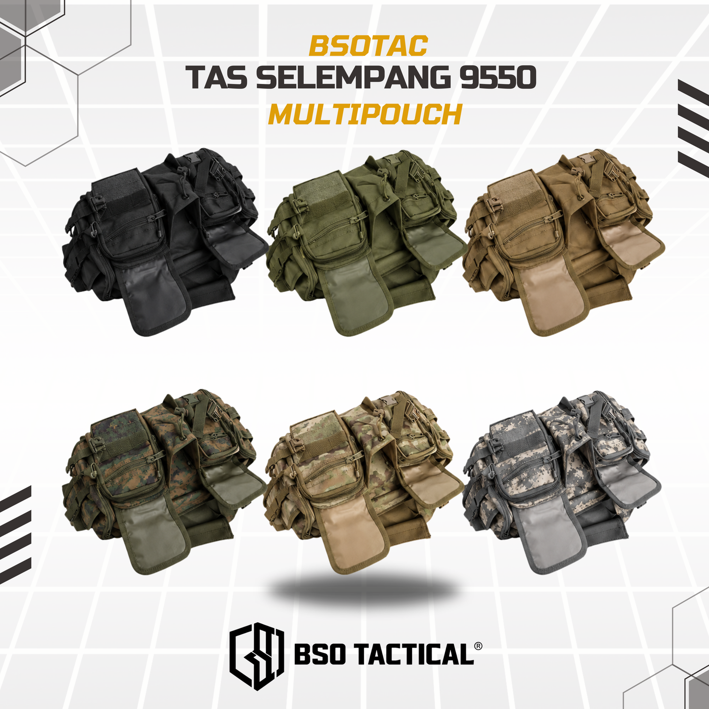 Tas Selempang Tactical Waisted Bag Army Style Utility EDC Bag Pouch Outdoor - 9550