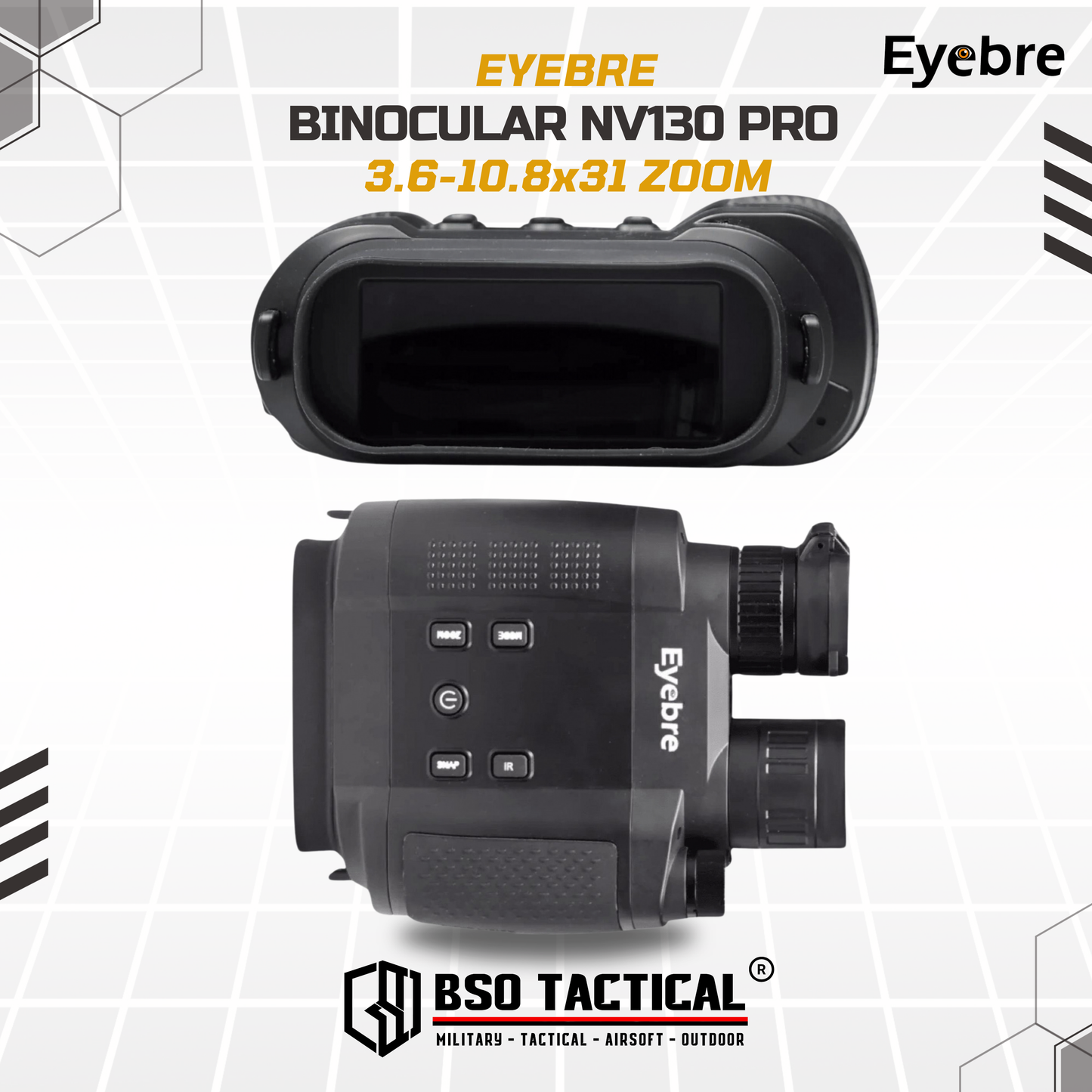Eyebre Teropong Binoculars Infrared Night Vision 3.6-10.8x31 Zoom - NV130PRO