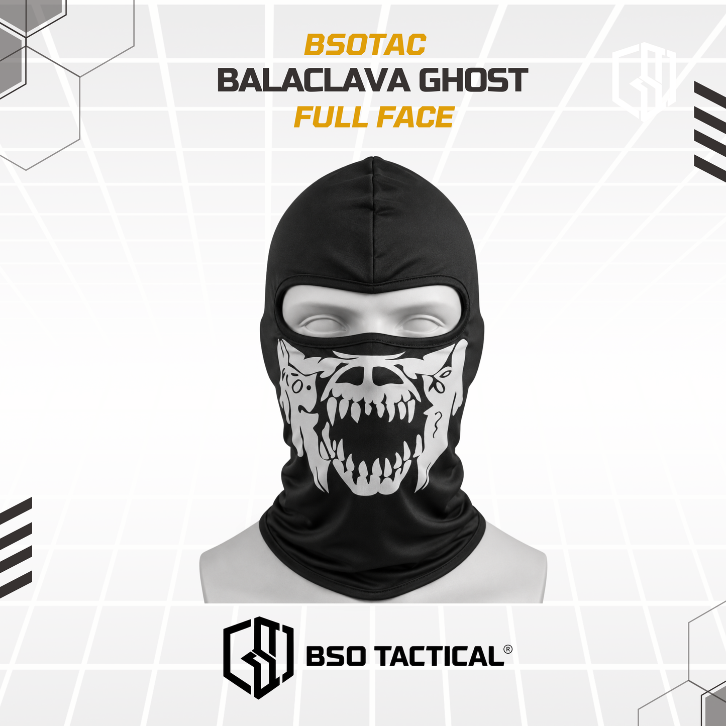 Masker Full Face Balaclava Skull Ghost Breathable Mask for Outdoor Sports