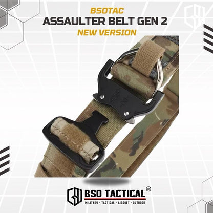 Ikat Pinggang WS Assaulter Tactical Belt Gen 2 Molle Warbelt Outdoor Quick Release Buckle 3 in 1
