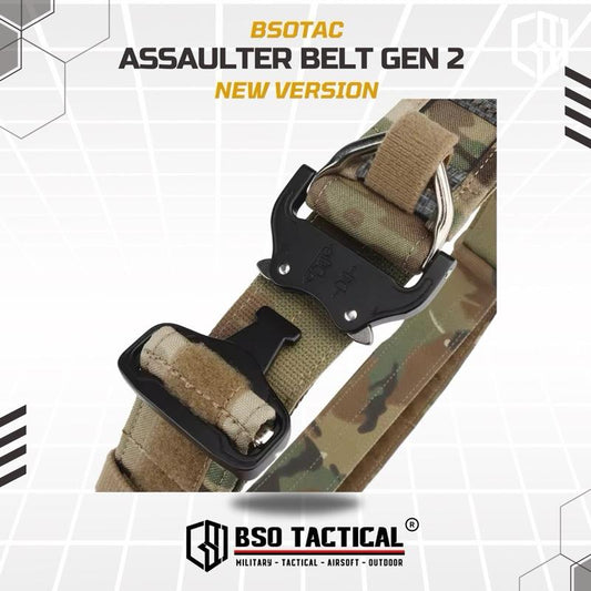 Ikat Pinggang WS Assaulter Tactical Belt Gen 2 Molle Warbelt Outdoor Quick Release Buckle 3 in 1