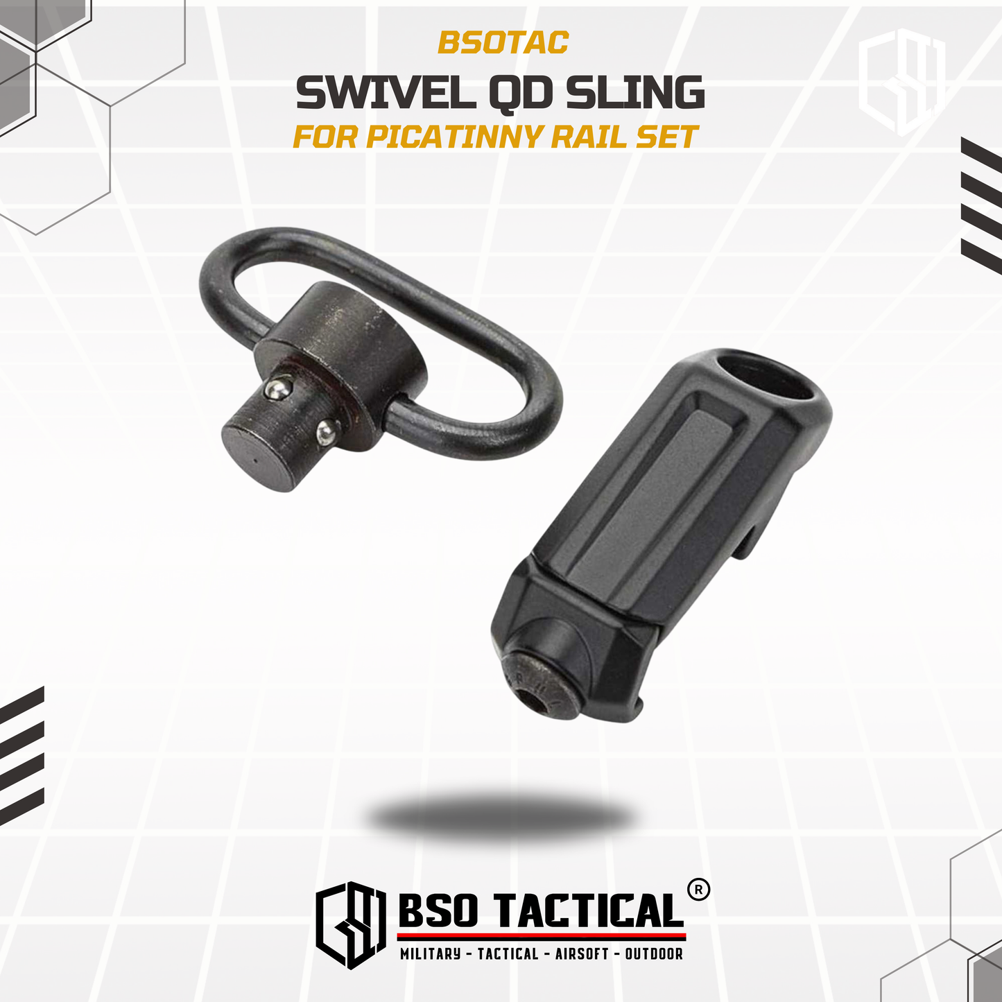 Swivel QD Sling Picatinny Rail Mount Quick Release Alumunium Alloy