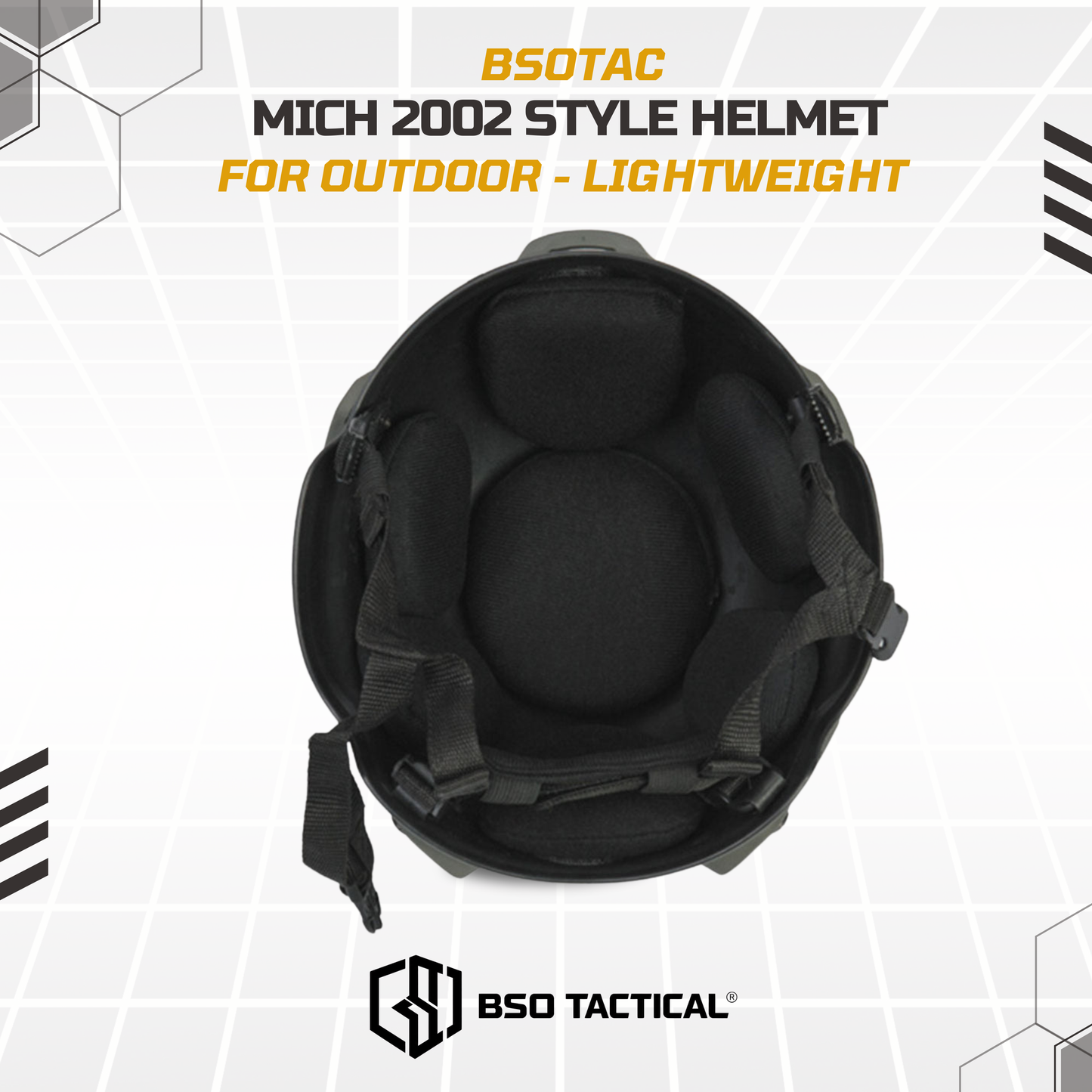 Helm Outdoor Tactical MICH 2002 Style Helmet With ACH Rail