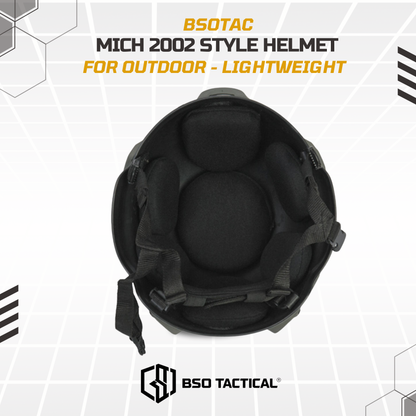 Helm Outdoor Tactical MICH 2002 Style Helmet With ACH Rail