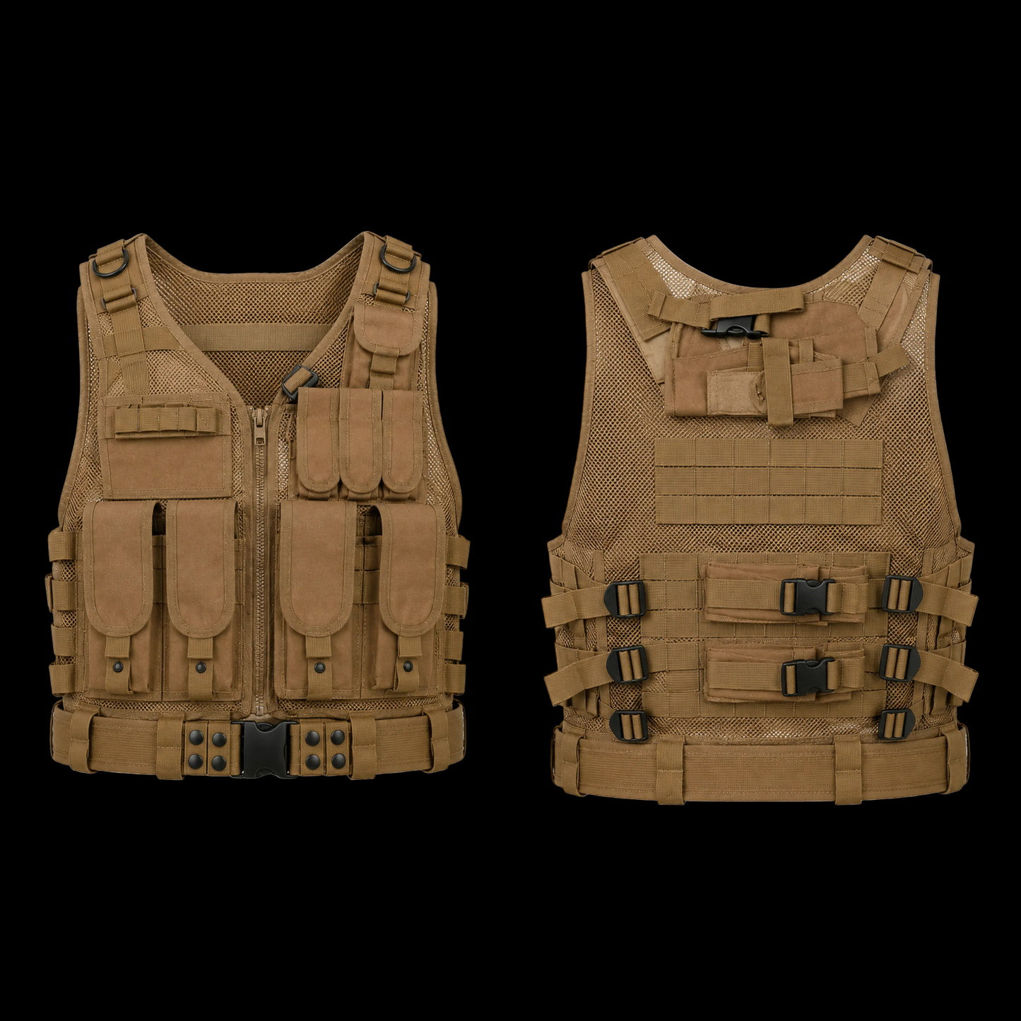 Rompi Outdoor ZIP Nets Tactical Vest Multifunctional Body Protection