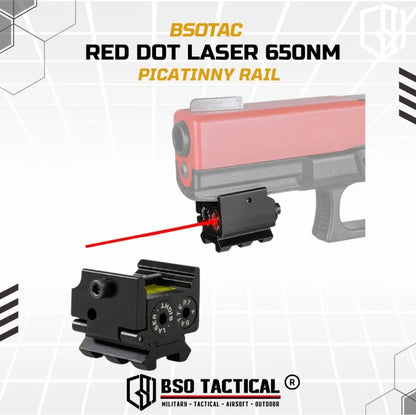 Tactical Laser 650nm Red Laser Sight Picatinny Rail Full Metal