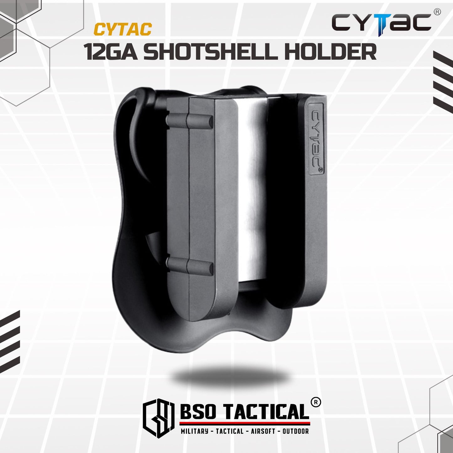 Cytac Tactical 12GA Shotshell Holder 4 Round Belt Loop Mag Pouch