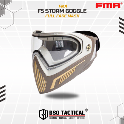 FMA F5 Google Storm Tactical Full Face Mask Clear Lens - TB1688