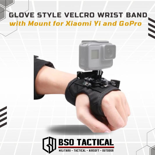 Glove Wrist Band Mounting for Action Cam Outdoor Camera Kamera