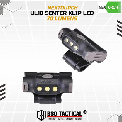 Senter Clip Nextorch UL10 Outdoor Flashlight LED Multifunction 70 Lm Baterai Lampu