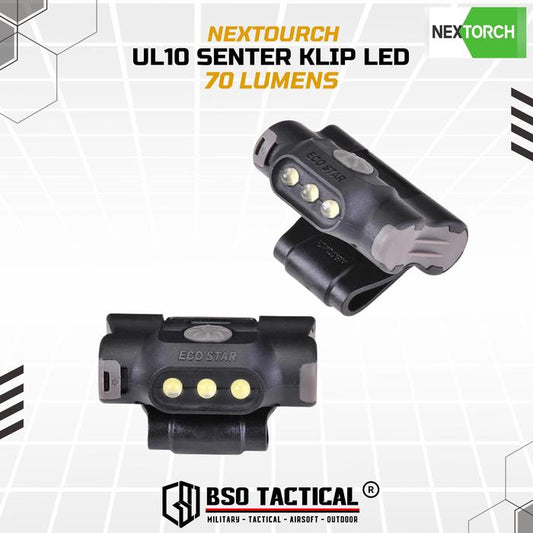 Senter Clip Nextorch UL10 Outdoor Flashlight LED Multifunction 70 Lm Baterai Lampu