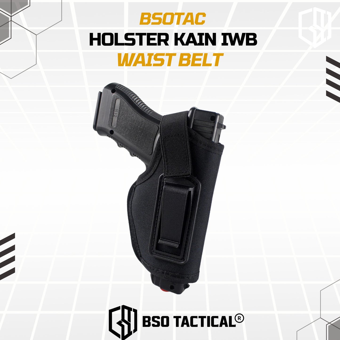 Holster Kain IWB Universal Right Hand Nylon Material Belt Clip