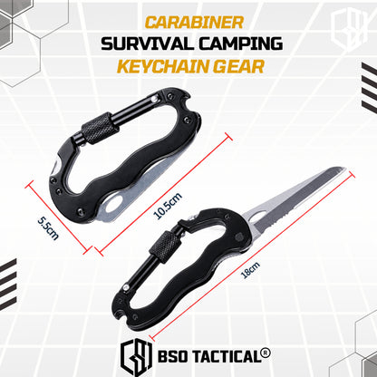Carabiner Pisau Outdoor Camping EDC Keychain Gear