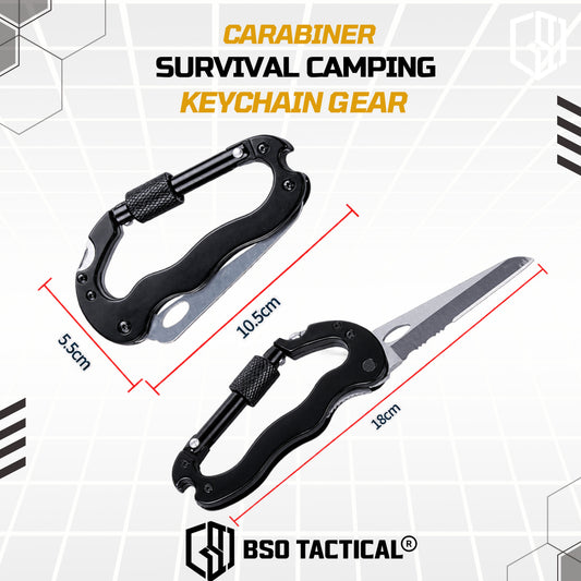 Carabiner Pisau Outdoor Camping EDC Keychain Gear
