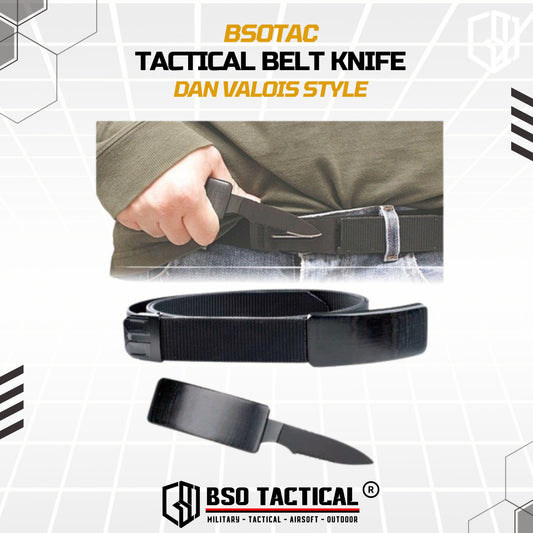 Tactical Belt Outdoor Knife Dan Valois Style Gesper Pisau Ikat Pinggang for Outdoor Camping Hiking EDC Gear